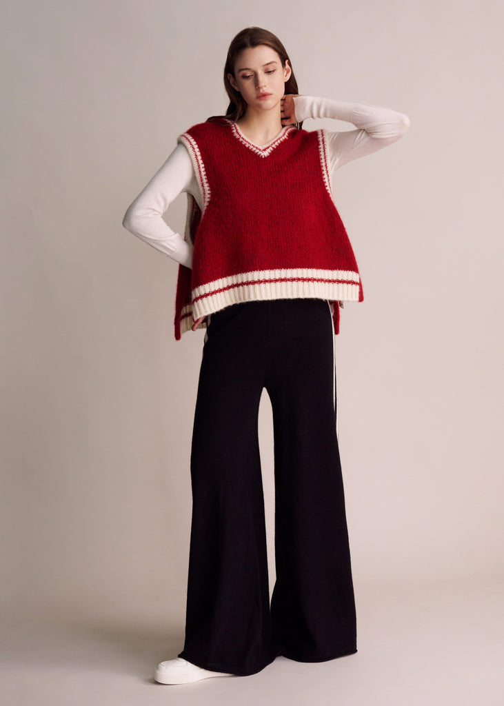 DCV convertible scarf hood vest, luxury women’s knitwear SS25 ConneXions collection